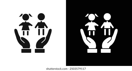 child protect icon line art vector