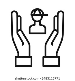 Untergeordnetes Symbol Symbol Markierung in ausgefülltem Stil