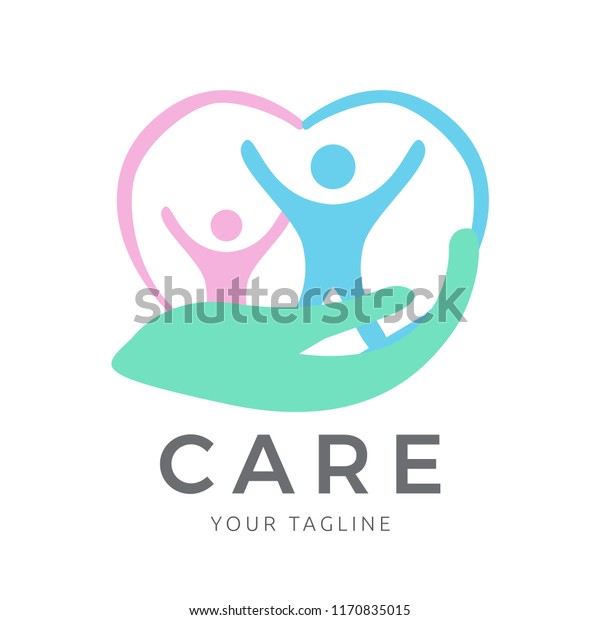Child Protection Vector Logo Childrens House Stock Vector Royalty