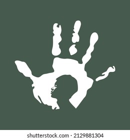 Child protection vector logo illustration