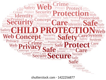 Child Protection word cloud. Wordcloud made with text only.