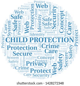 Child Protection word cloud. Wordcloud made with text only.