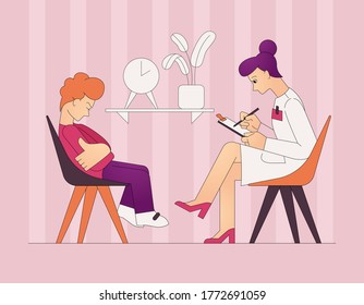 child Psychiatry. professional psychiatrist or psychologist has session with sad boy. diagnosis treatment, and prevention of mental disorders in children. bulling, abuse. stock vector illustration