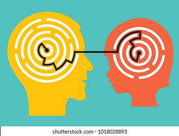 Child psychologist and child concept.
Stylized illustration of male and child head with a maze symbolizing the solution of psychological problems.Vector available.