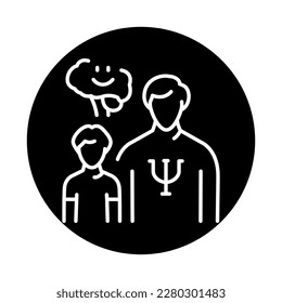 Child psychologist сolor line icon. Children learning. Pictogram for web page