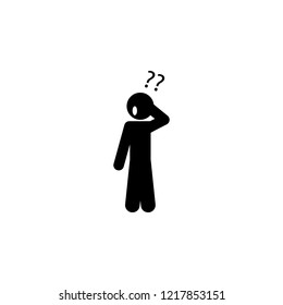 child, question icon. Element of child icon for mobile concept and web apps. Glyph child, question icon can be used for web and mobile
