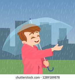 child in the rain
