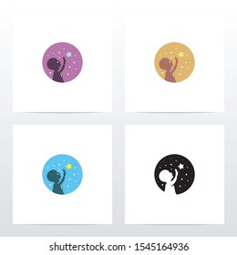 Child Reaching Star Logo Design