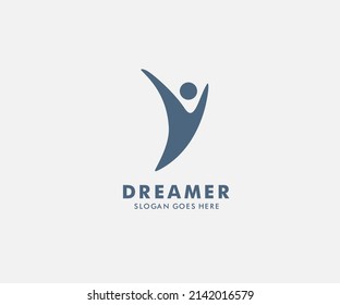 Child Reaching Star logo vector, Education logo designs template, design concept, logo, logotype element for template