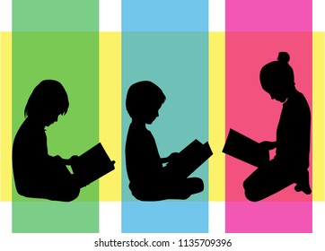 The child is reading a book.