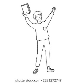 un niño está leyendo un libro