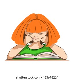 child reading a book