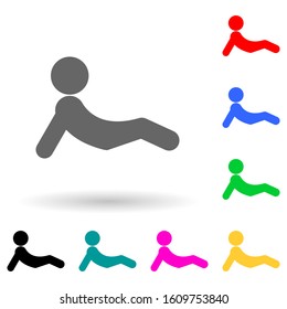 Child, resting multi color style icon. Simple glyph, flat vector of child icons for ui and ux, website or mobile application