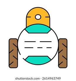child robot line icon vector. child robot sign. isolated symbol illustration