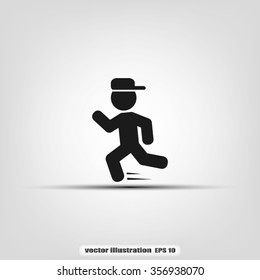 child running
