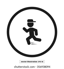 child running