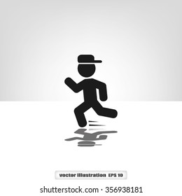 child running