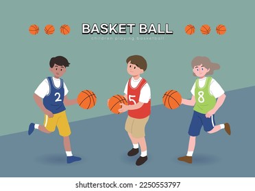child running with a basketball