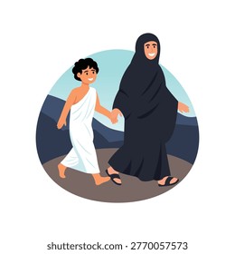 A child running with his sister vector concepts illustration eps file