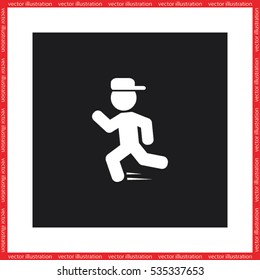 child running icon vector illustration eps10.