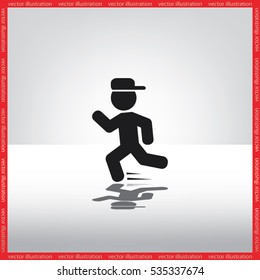 child running icon vector illustration eps10.