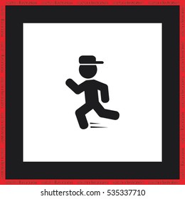 child running icon vector illustration eps10.