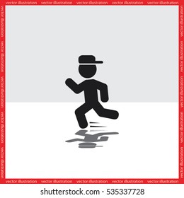 child running icon vector illustration.