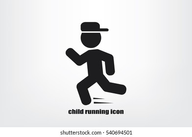 child running icon vector illustration