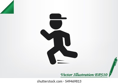 child running icon vector illustration.