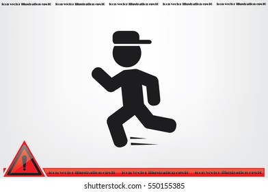 child running icon vector illustration.