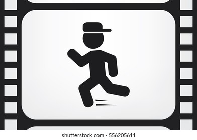 child running icon vector illustration.