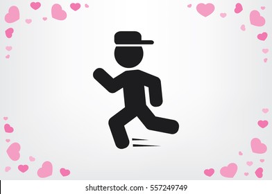 child running icon vector illustration.