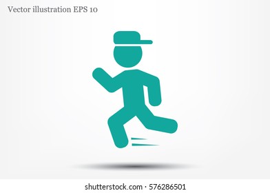 child running icon vector illustration 