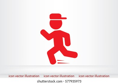 child running icon vector illustration 