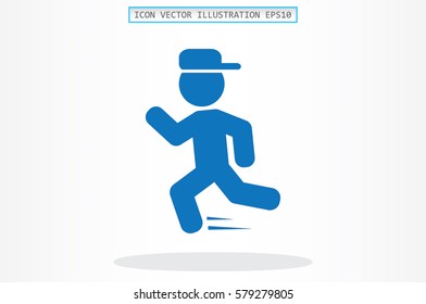 child running icon vector illustration.