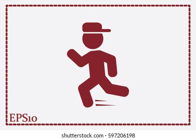 child running icon vector illustration.