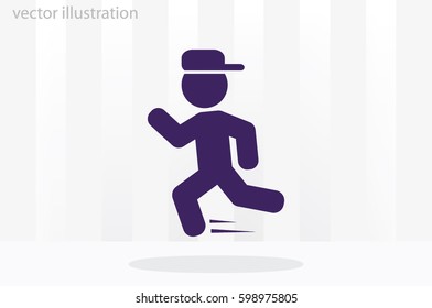 child running icon vector illustration.