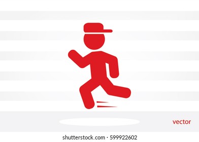 child running icon vector illustration.