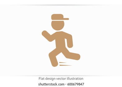 child running icon vector illustration.