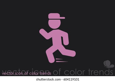 child running icon vector illustration 