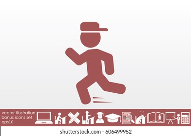 child running icon vector illustration.