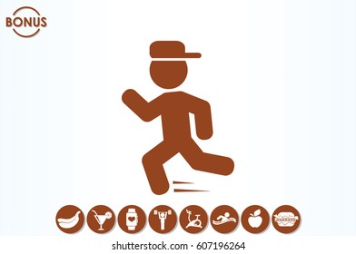 child running icon vector illustration.