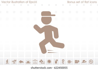 child running icon vector illustration.