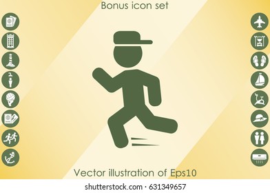 child running icon vector illustration.