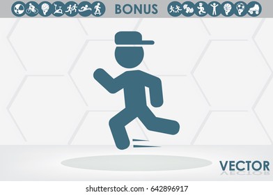 child running icon vector illustration.