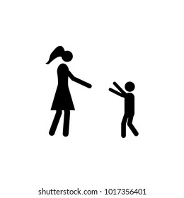 the child runs to the mother icon. Element of a happy family icon. Premium quality graphic design icon. Signs and symbols collection icon for websites, web design, mobile app on white background