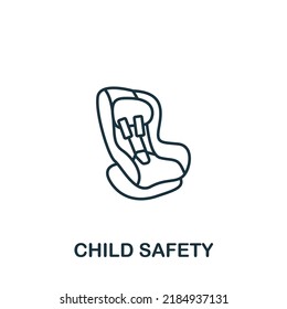 Child Safety Icon. Monochrome Simple Child Safety Icon For Templates, Web Design And Infographics