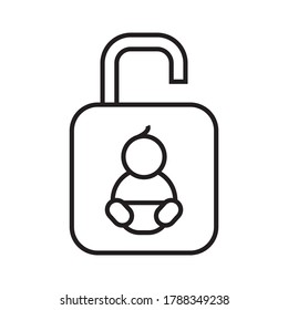 child safety vector icon logo design