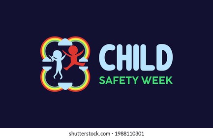 Child Safety Week Awareness Month Concept Observed on Every June. Child Safety Template for background, Banner, Poster, Card Awareness Campaign.