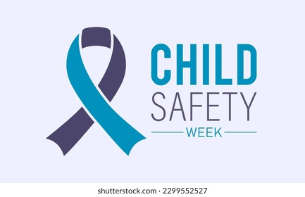 Child safety week awareness month concept observed in every year 6th-12th june. Child safety week vector template for banner, greeting card, poster with background. Vector illustration.